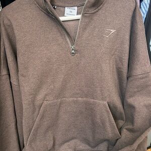 Gymshark- Women’s Brown Half-Zip Sweater